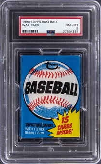 1980 Topps Baseball Wax Pack - PSA NM-MT 8